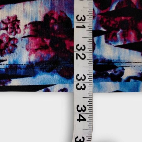 Valerie Stevens Womens Tunic Sz XL Dress‎ Blue Black Relaxed Fit Chiffon Granny - Picture 13 of 14